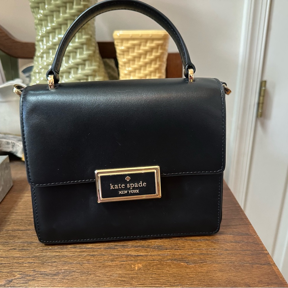 kate spade Black Satchel with Gold Accents